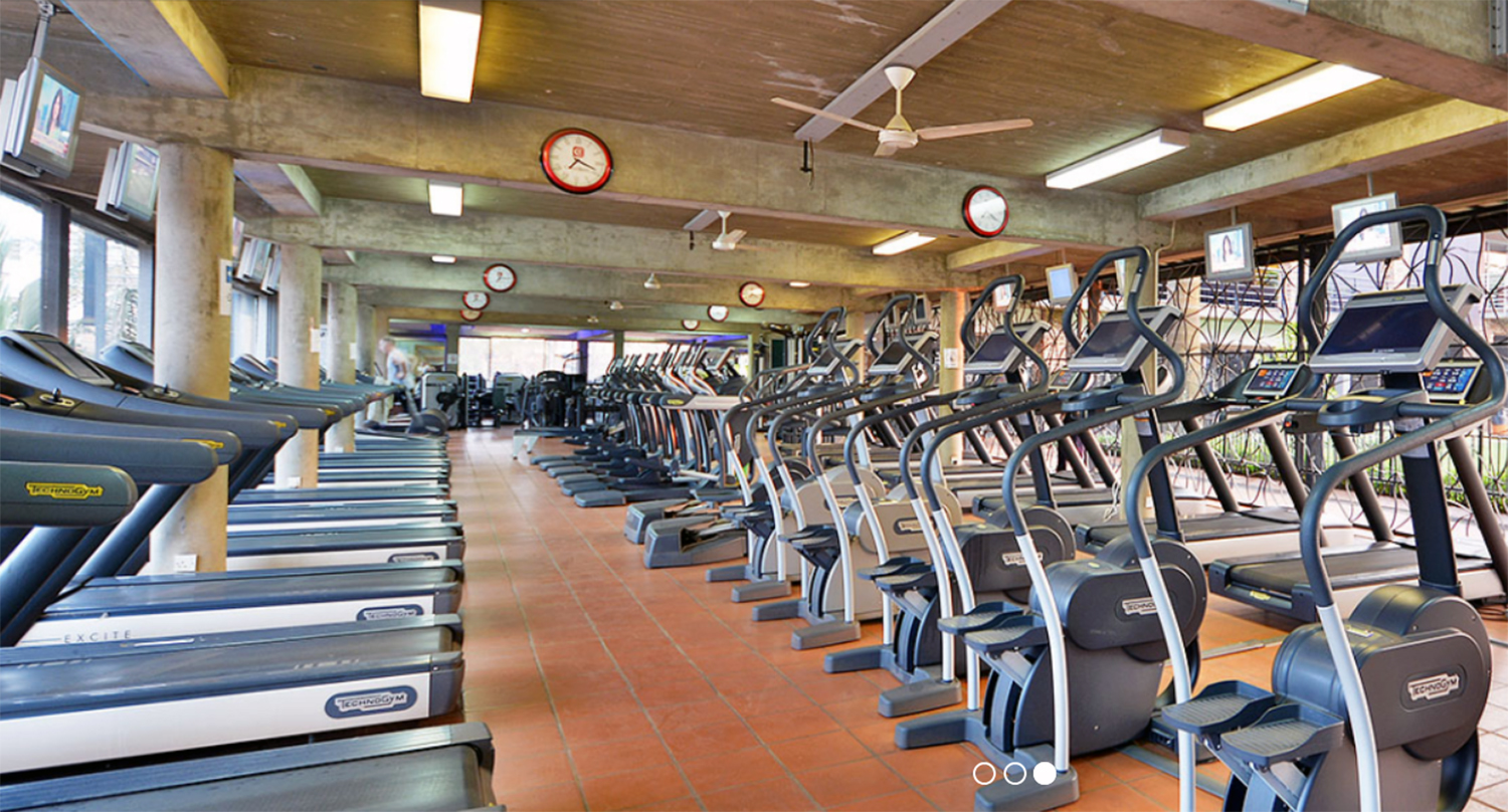 The spacious gym at Kabira Club